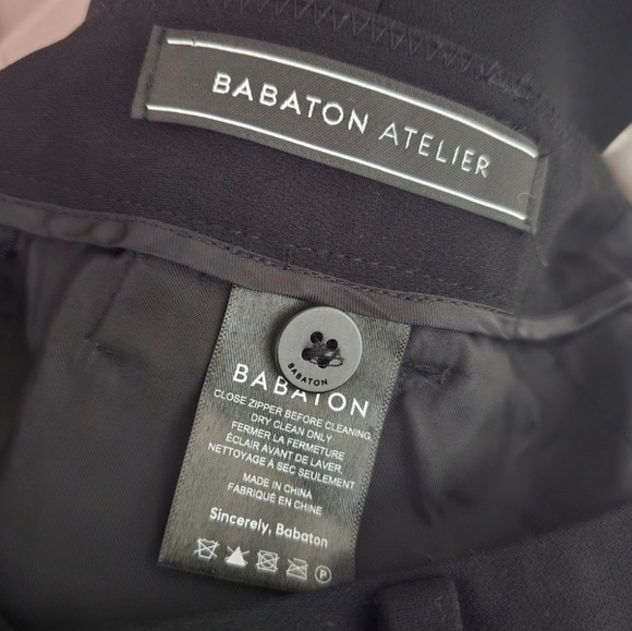 Babaton Atelier tappered cropped leg Black Pants Neutral basic wardrobe staple - Picture 9 of 10